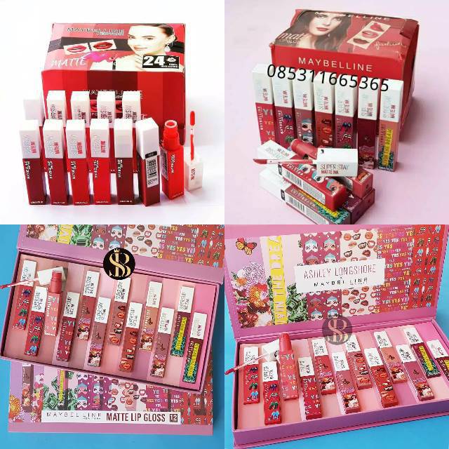 (Hàng Mới Về) Set 12 Son Kem Maybelline Màu Đỏ Quyến Rũ