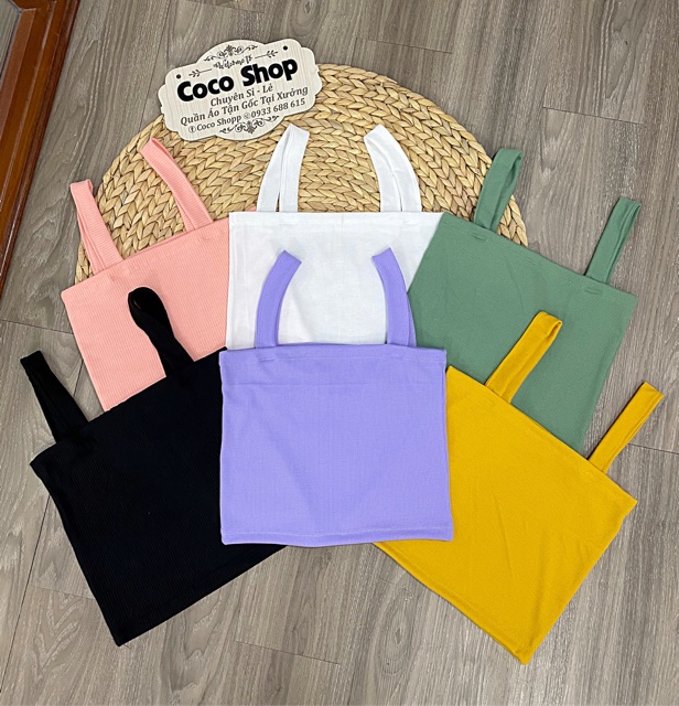 Áo Dây Croptop Bản To 6 Màu (CÓ ẢNH THẬT KÈM BẢNG TÊN SHOP)