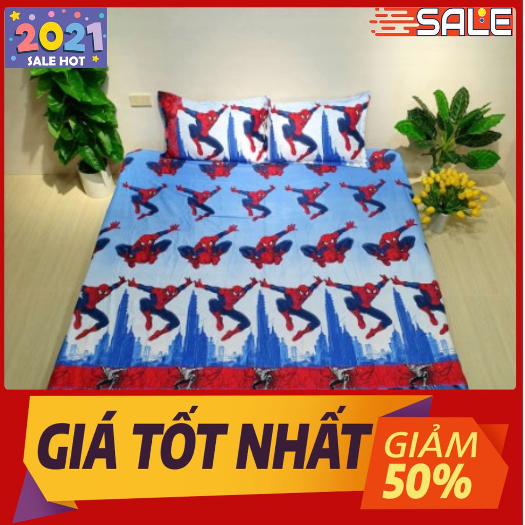 thanh lý bộ ga gối 1mx1m9 mẫu người nhện