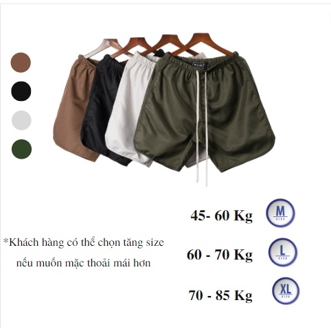 Quần short nam Streetwear thể thao hoặc mặc nhà, Polyester dày, nhẹ, thoáng mát | Track Shorts