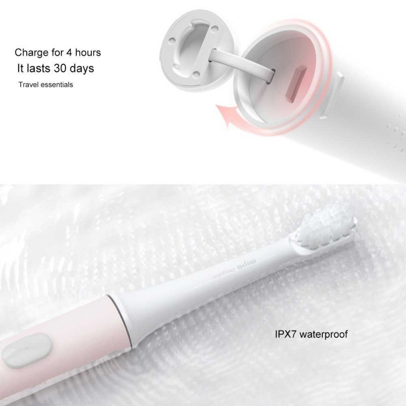 Bàn chải điện Xiaomi Mijia T100 -Màu Xanh Min (nhạt)- Hàng Chính Hãng