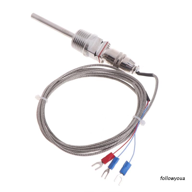 Cảm Biến Nhiệt Độ Rtd Pt100 5cm 1 / 2 "Npt Có Đầu Nối Tháo Rời Được