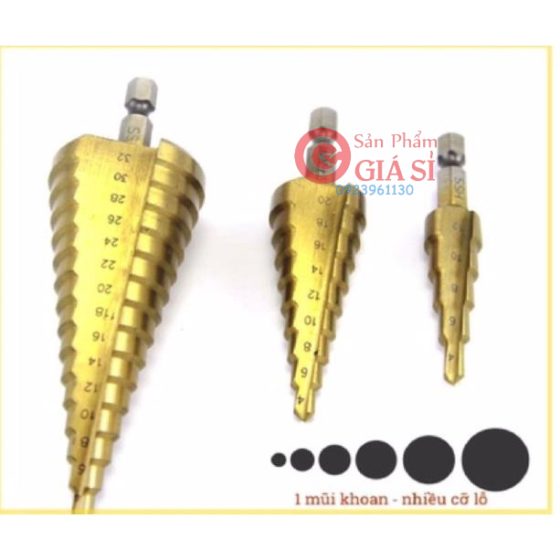 BỘ 3 MŨI KHOAN SẮT  CHUÔI LỤC GIÁC - VĨ XANH ❤️freeship❤️