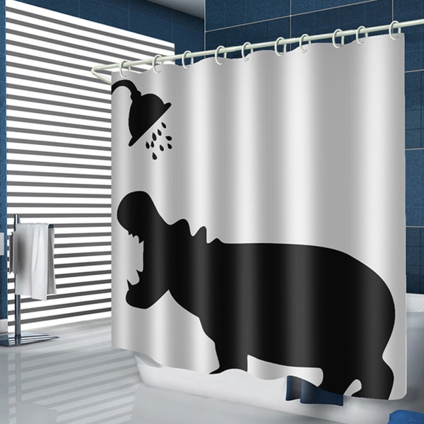 Màn phòng tắm chống thấm nước với họa tiết hình con mèo đáng yêu