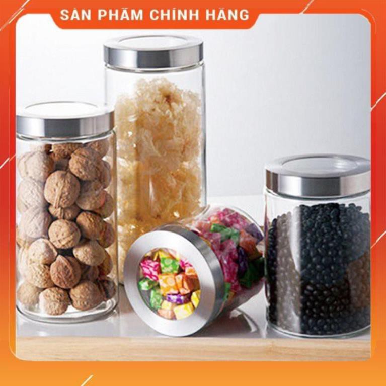 CHÍNH HÃNG -  Lọ thủy tinh nắp thiếc,hũ thủy tinh đựng gia vị ,đựng đường,đựng hạt,đồ khô an toàn, sạch sẽ Deli | BigBuy360 - bigbuy360.vn