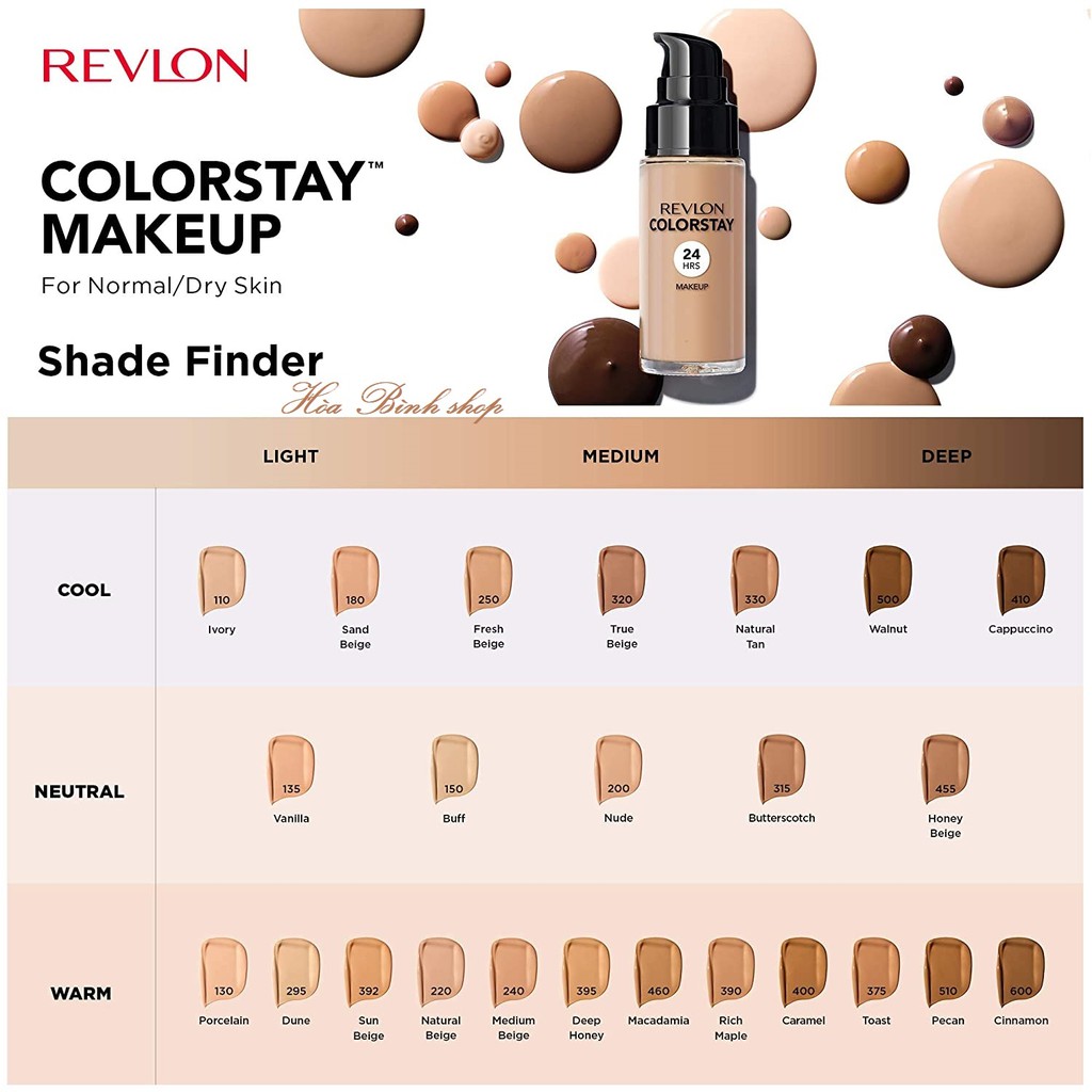 [Giá Sốc/Hàng USA] Kem Nền Revlon Colorstay Makeup 24hrs cho da dầu,da khô (30ml) | BigBuy360 - bigbuy360.vn
