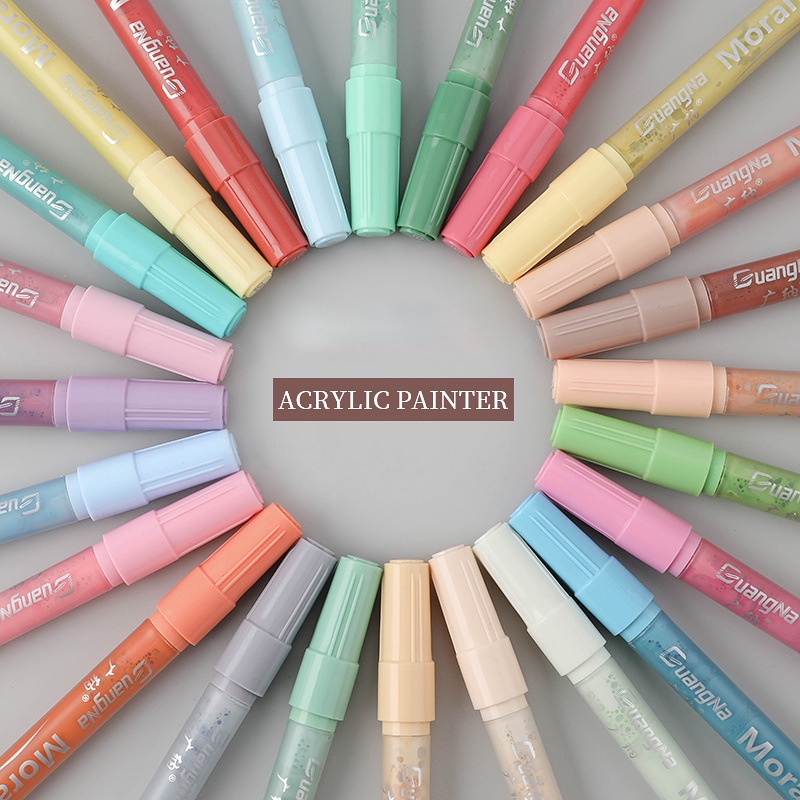 Bộ Bút Sơn Acrylic Guang Painter 12/24 Màu, MORANDI , Vẽ Trên Mọi Chất Liệu
