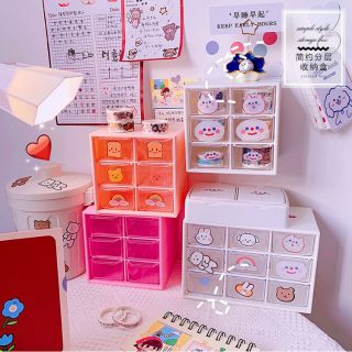 [9 NGĂN] [MÀU TRẮNG] KỆ NHỰA MINI / ĐỂ BÀN/ LƯU TRỮ / 9 NGĂN CỰC XINH