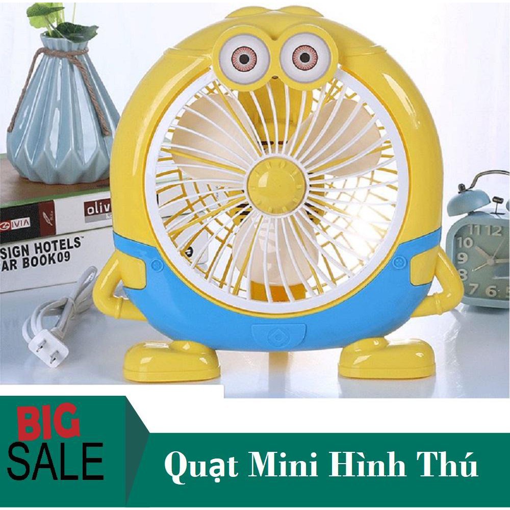 [ ÁP MÃ GDBSSOC1 GIẢM NGAY 50% TỐI ĐA 20K ĐƠN 0Đ]QUẠT ĐỂ BÀN MINI HÌNH THÚ-phù hợp để bàn làm việc cho dân văn phòng