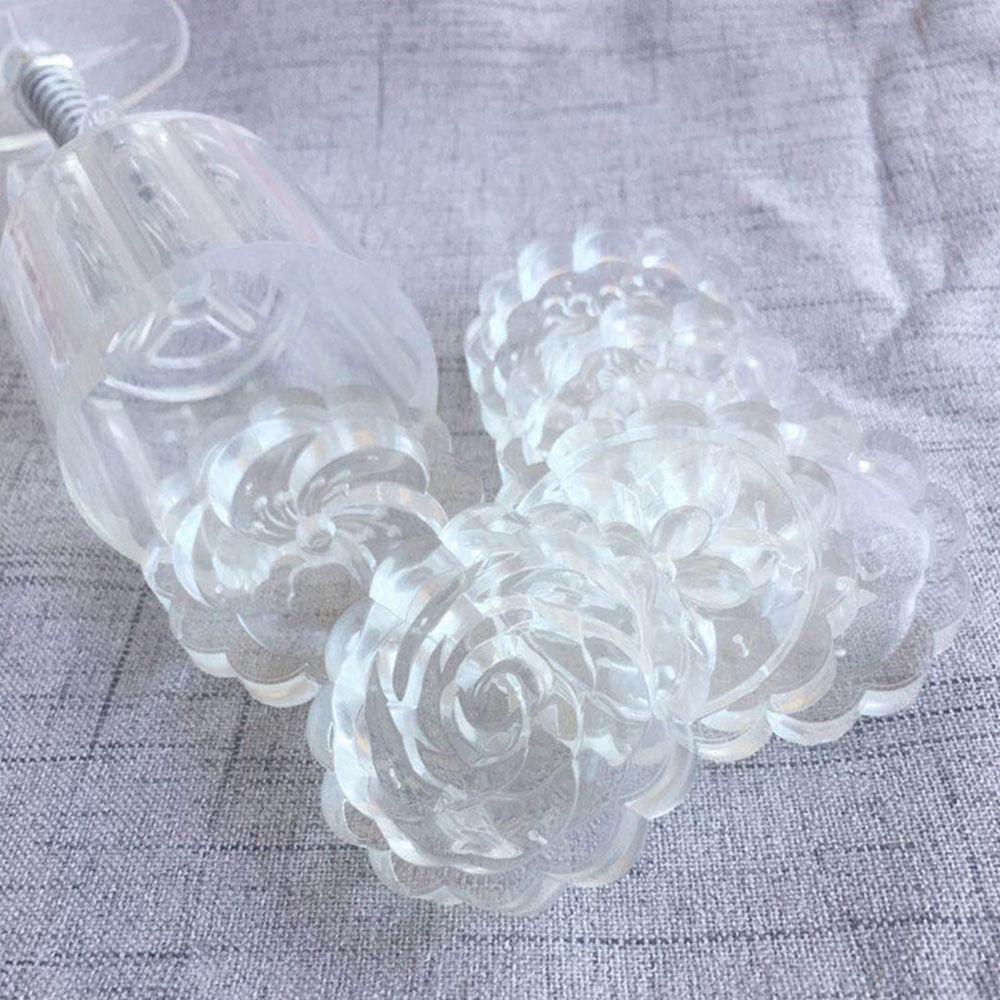 Khuôn Làm Bánh Trung Thu Trong Suốt Hình Lọ Hoa 3D 50g