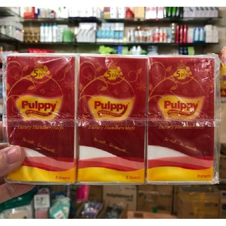 Lốc 3 gói Khăn giấy Pulppy 8 tờ x 3