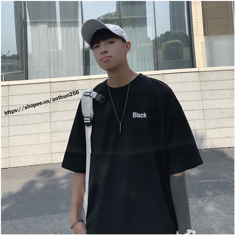 Áo phông nam nữ unisex 3 Màu Đơn Giản tay lỡ oversize basic form rộng white - black- yellow áo thun nam nữ tay lỡ