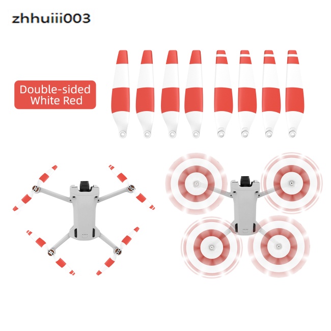 Set 8 Cánh Quạt Hai Mặt Nhiều Màu Sắc Chống Ồn Cho Dji Mini 3 Pro 6030f