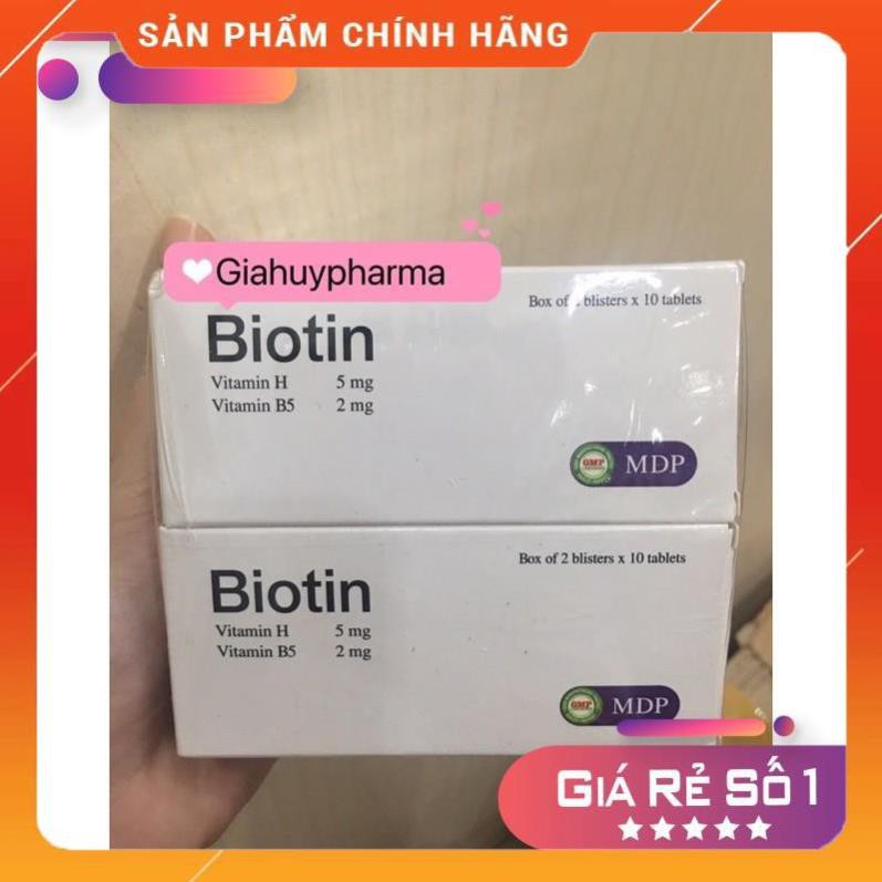 Biotin 5mg viên uống chống rụng tóc ,da tiết bã nhờn