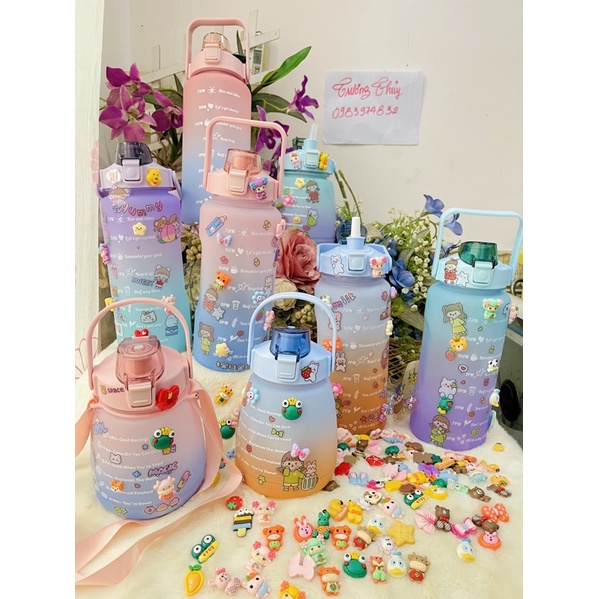 STICKER 3D HÌNH DÁN NỔI BÌNH NƯỚC SIÊU DỄ THƯƠNG