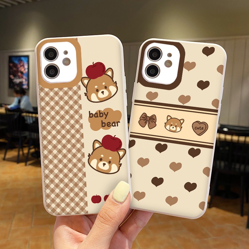 Ốp iphone - Ốp lưng iphone cạnh vuông viền camera Baby bear dành cho ip 6 đến 14promax - ng002
