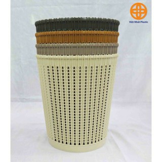 sọt rác nhựa giả mây