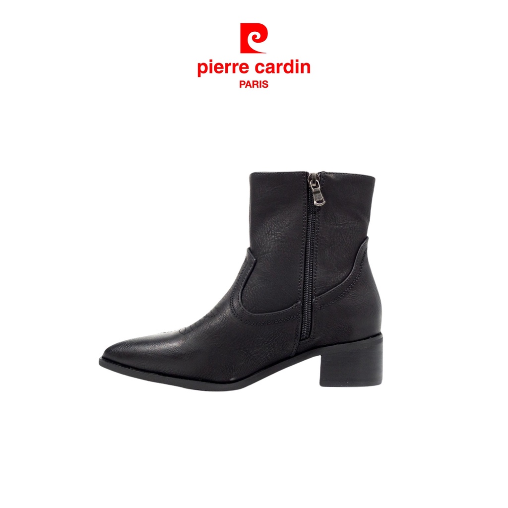 [NEW ARRIVAL] Giày Boots Nữ Chilly, Chất liệu Da PU, Khóa cạnh, Độ cao 5cm, Cổ cao 20cm Pierre Cardin - PCWFWSF 155