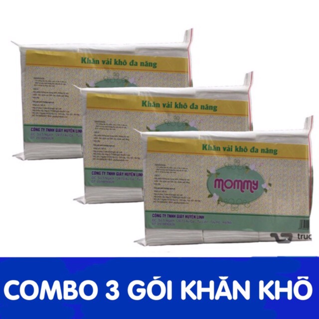 Combo 3 khăn vải khô đa năng Mommy - Hàng Việt Nam