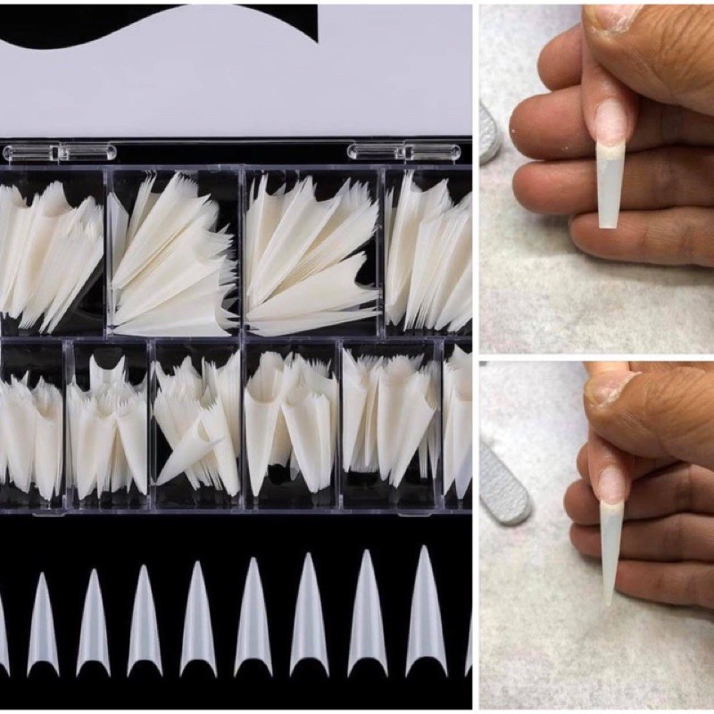 [HÀNG CHUẨN] Móng típ form nhọn, phom nhọn HSM - 500 móng