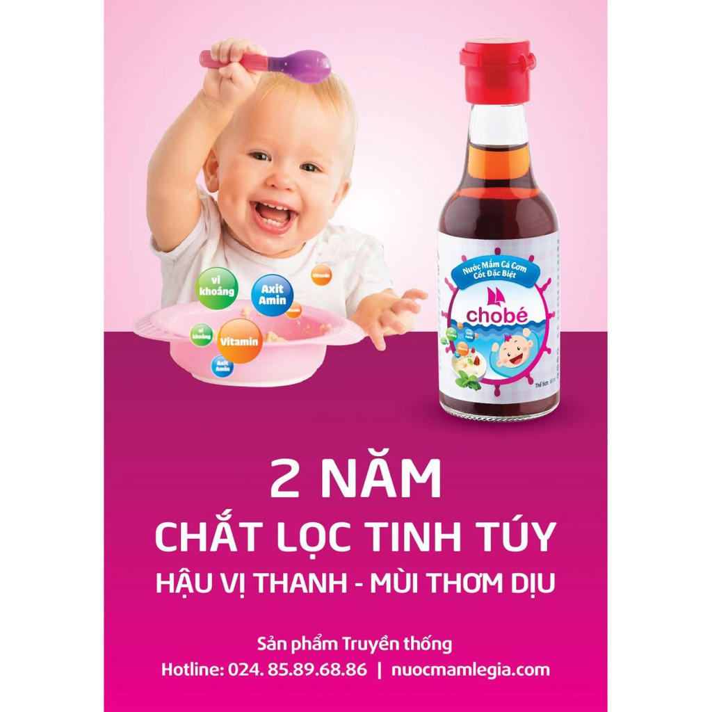 Nước Mắm Cho Bé Ăn Dặm LÊ GIA (60ml) Nguyên Chất, Độ Đạm Tự Nhiên Nguyên Cốt, Không Chất Độc Hại, An Toàn Vệ Sinh Cho Bé