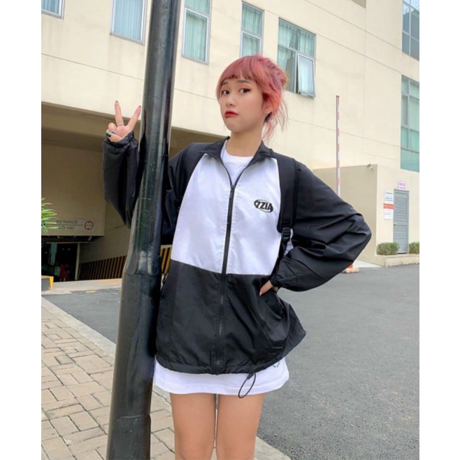 Áo Khoác Dù Jacket In Chữ 7 Zia Unisex Ulzzang Nam Nữ