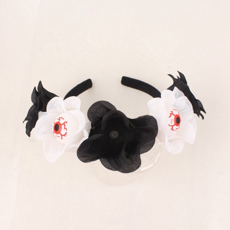 Băng Đô Cài Tóc Hình Bông Hoa Mắt Máu Trang Điểm Phát Sáng Trực Tiếp Dành Cho Bạn Nữ