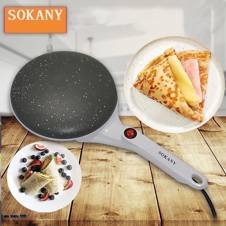 Máy làm bánh pancake, bánh crepe, bánh tráng tại nhà Sokany