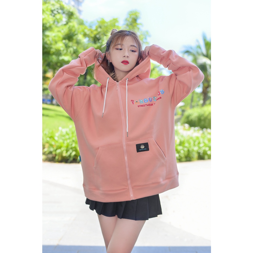 ÁO KHOÁC TARBO.CLUB - HOODEI ZIP NAUGHTY DÀNH CHO NAM NỮ-ÁO HOODEI NỈ - KHOÁC ZIP DAY KÉO LOCAL BRAN