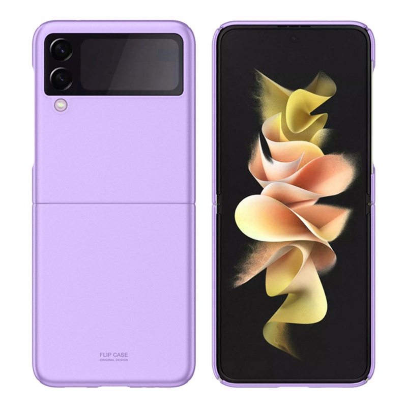 Bao Da Điện Thoại Nắp Gập Siêu Mỏng Màu Trơn Dễ Lắp Đặt 3.54x6.89inc Cho Samsung Z Flip 3