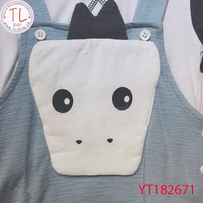 Thời trang trẻ em - Bộ quần yếm có áo cho bé hình khủng long - Quần áo bé trai - Bộ bé trai - Quần áo bé gái - Bộ bé gái