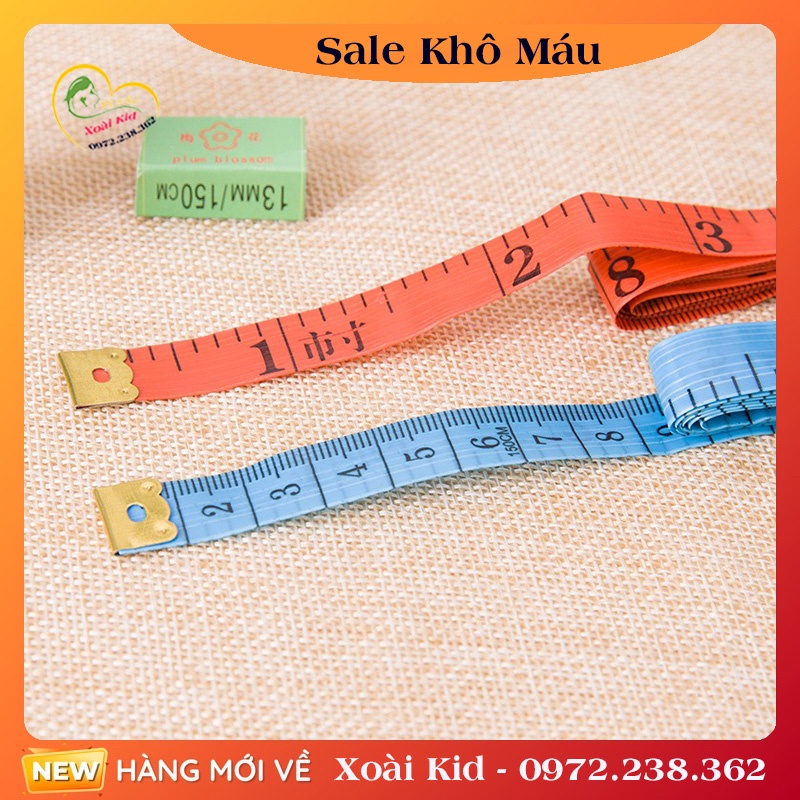 Y.Thước dây đo 150cm - Thước dây may đồ, đo eo đầu bọc sắt - 1 chiếc