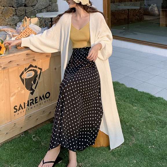 Áo Cardigan Dệt Kim Tay Dài Oversize Cho Nữ 33383