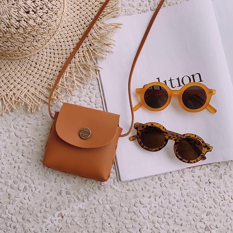 Kính mát gọng tròn đơn giản thời trang dành cho trẻ em