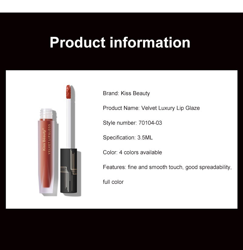 (Hàng Mới Về) Son Môi Kiss Beauty Kết Cấu Nhung Mịn Chống Thấm Nước Không Phai | BigBuy360 - bigbuy360.vn