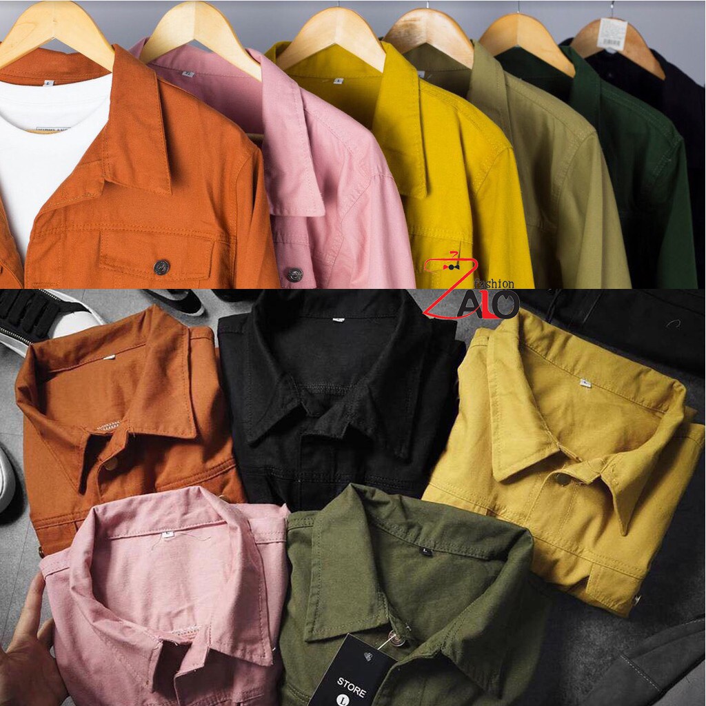 Áo khoác Kaki Nam Basic from rộng Unisex đep Thời Trang cá tính phong cách Ulzzang Hàn Quốc