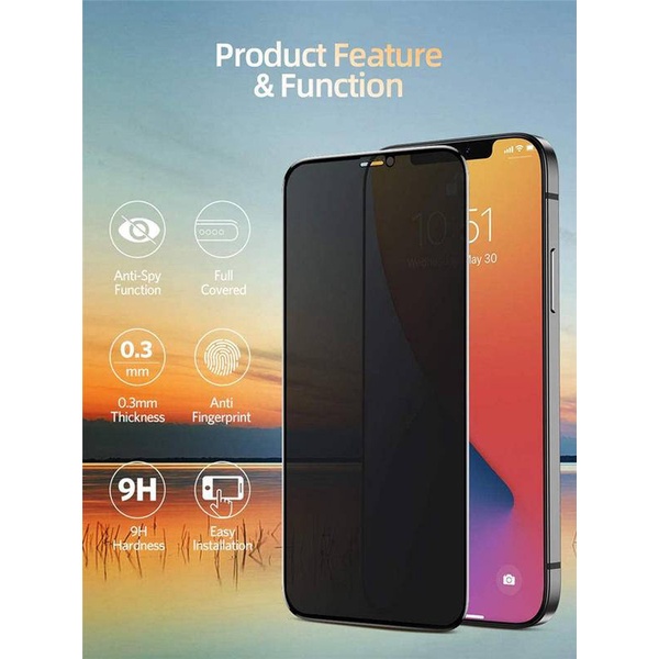 1 Kính Cường Lực Bảo Vệ Màn Hình Chống Nhìn Trộm Cho iPhone 14 13 11 12 Pro Max Plus Mini 7 8 Plus X XS Max XR SE 2020