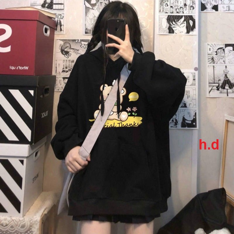 Áo hodie gấu special Áo chất nỉ ngoai mũ 2 lớp Form to rộng