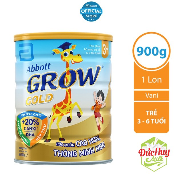 Sữa bột Abbott Grow Gold 3+ 900g _Duchuymilk