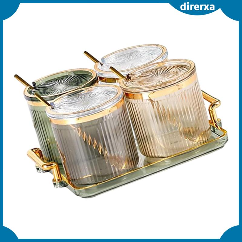 Set 4 Hộp Đựng Gia Vị Tiết Kiệm Không Gian Cho Nhà Hàng BBQ