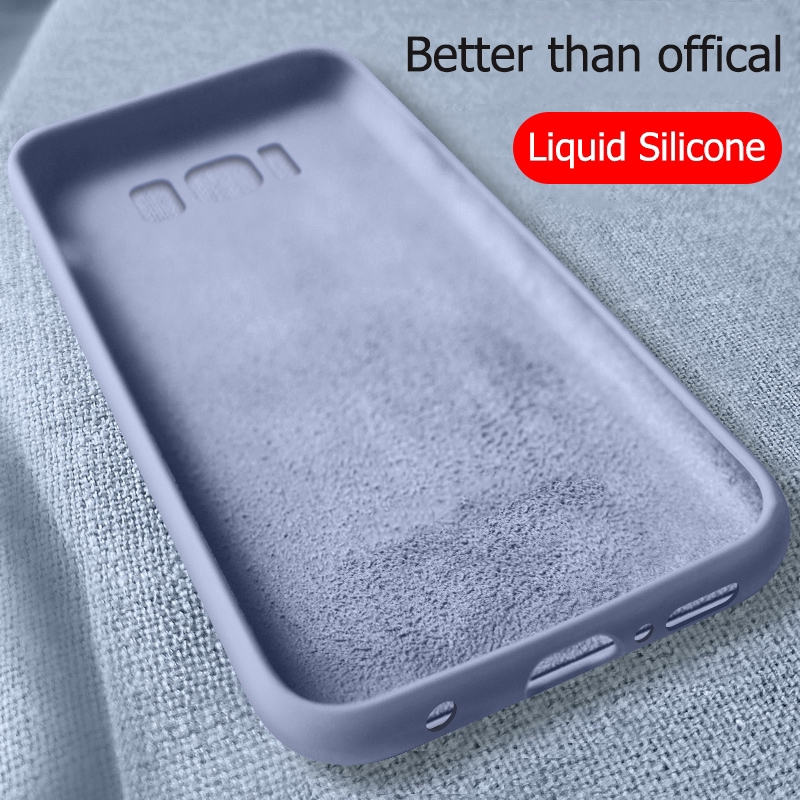 ✨ Samsung Galaxy Note 9 Note 8 S7 Edge A7 2018 J4 Plus J8 2018 Luxury Anti-Dirt Summer Soft Liquid Silicone Phone Case
