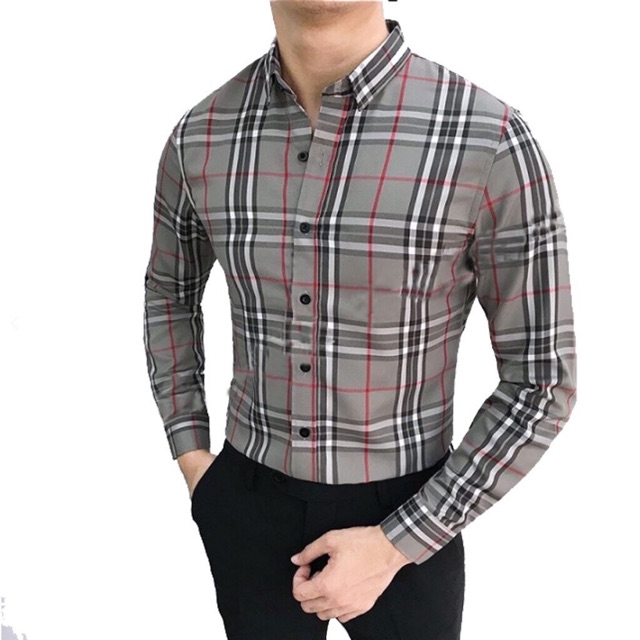 Áo sơ mi nam hàn quốc dài tay kẻ sọc đẹp cao cấp F8888 Kẻ BBR001