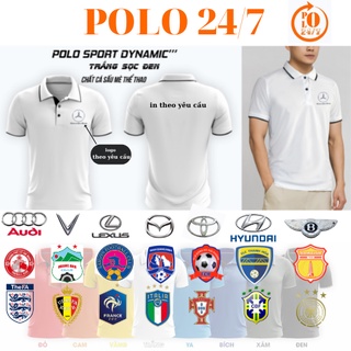 Áo polo đỏ in logo thể thao [ IN THEO YÊU CẦU ]