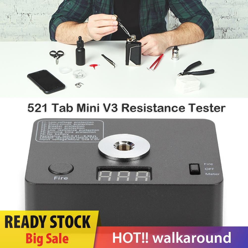 Walk 521 Tab Mini V3 Ohm Meter Reader Resistance Tester Vape Coil Wire DIY Tool