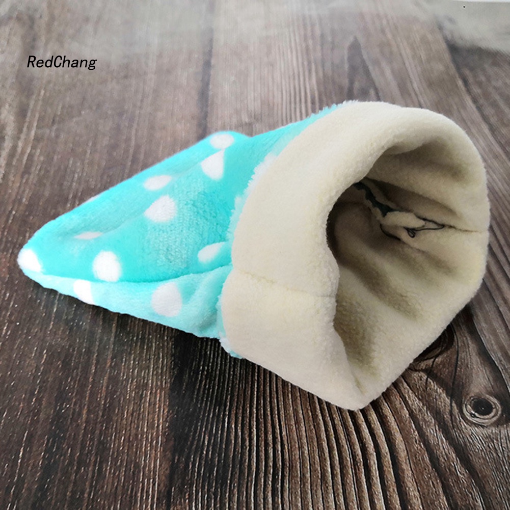 Rc ~ Túi Ngủ Thú Cưng Mini Bằng Vải Lông Họa Tiết Chấm Bi Dễ Thương Cho Chuột Hamster Guinea Pig