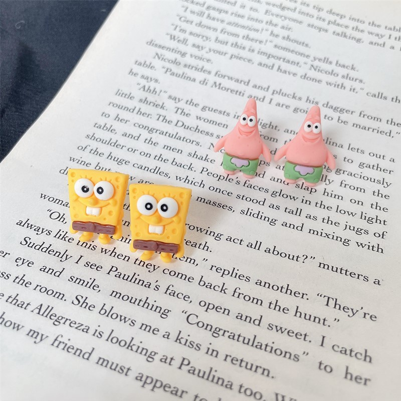 Khuyên tai hình nhân vật họat hình phong cách Hàn Quốc thời trang cho nữ