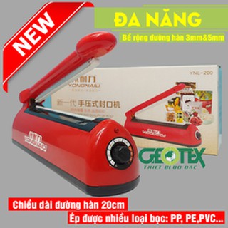 Máy hàn miệng túi nhựa đỏ 200mm Yongnaili