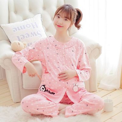 Bộ đồ ngủ cotton dài tay cho mẹ bầu MB02