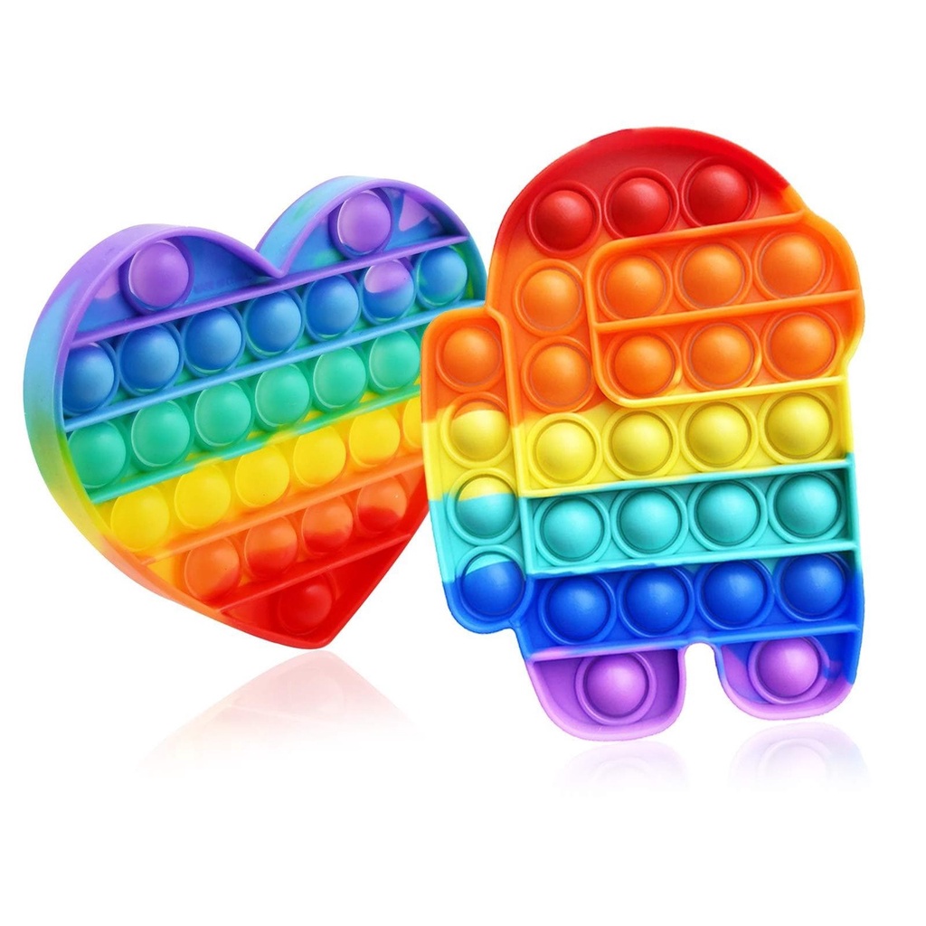 Pop it among us giá rẻ đồ chơi ấn bong bóng cầu vồng giải trí giảm căng thẳng stress