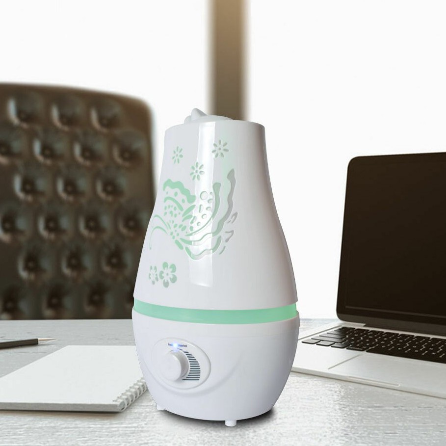 Máy phun sương tạo ẩm siêu âm, xông tinh dầu Hồ Điệp , dung tích 2400ML, đèn LED nhiều màu, hết nước tự tắt